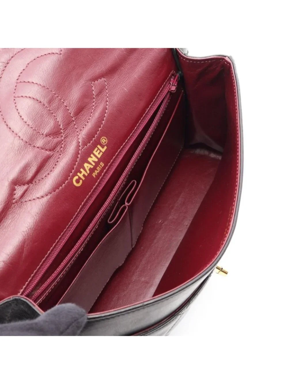 Chanel Shoulder Bag Quilted Limited Edition Double Flap Black Lambskin Chain